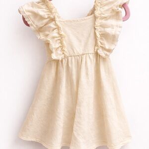 T.J.Maxx Cream Ruffle Kids Dress